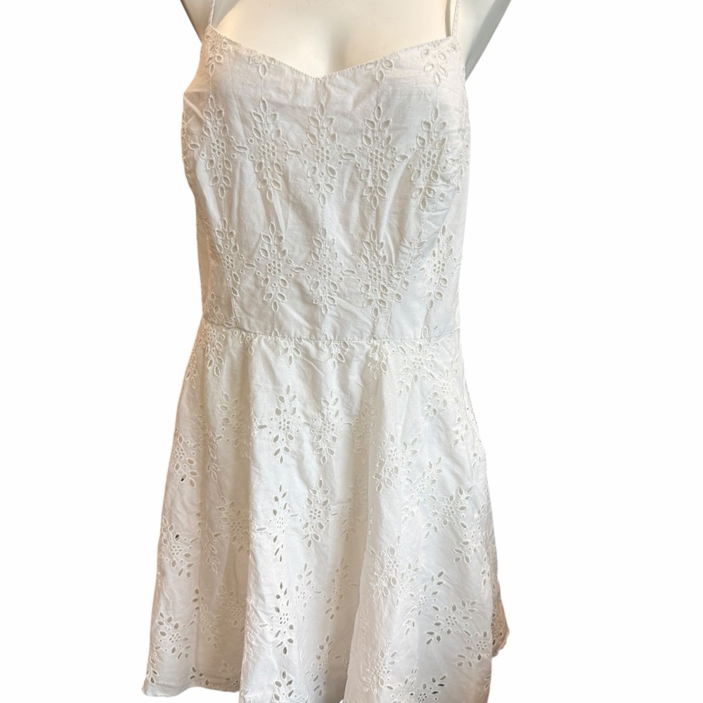 Old Navy White Eyelet Midi Dress - Picture 6 of 8